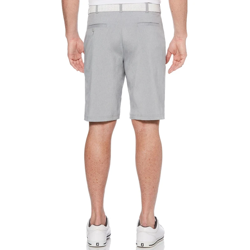 Shorts performance à devant plat Ben Hogan pour hommes en couleur chinée avec la technologie Active Flex