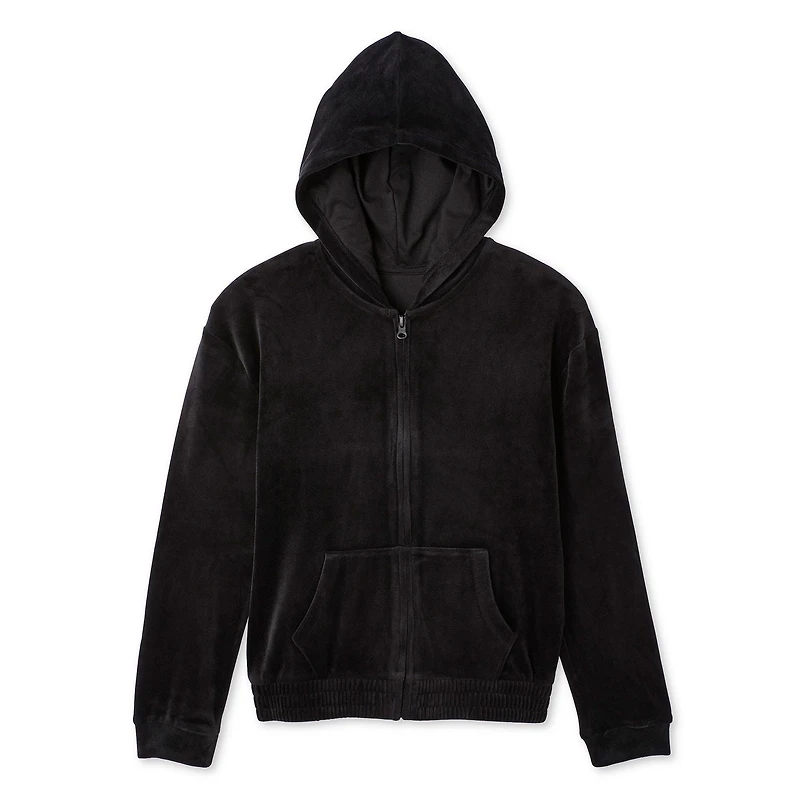 George Girls' Velour Zip-Up Hoodie