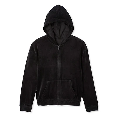 George Girls' Velour Zip-Up Hoodie