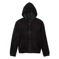 George Girls' Velour Zip-Up Hoodie