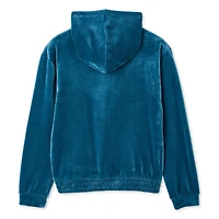 Haut à capuchon zippé en velours George pour filles