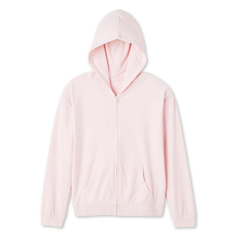 George Girls' Velour Zip-Up Hoodie