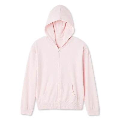 George Girls' Velour Zip-Up Hoodie