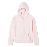 George Girls' Velour Zip-Up Hoodie