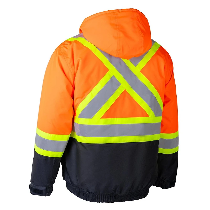 Forcefield Hi-Vis Aviator Lined Bomber Jacket - Orange