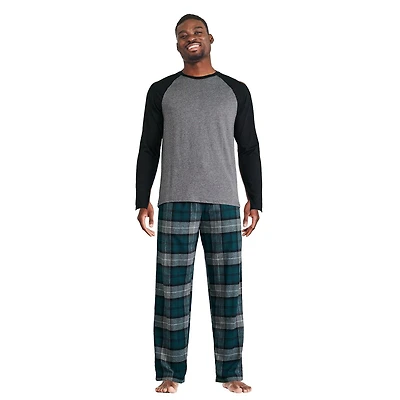 George Men's Raglan Pajama 2-Piece Set, Sizes S-2XL
