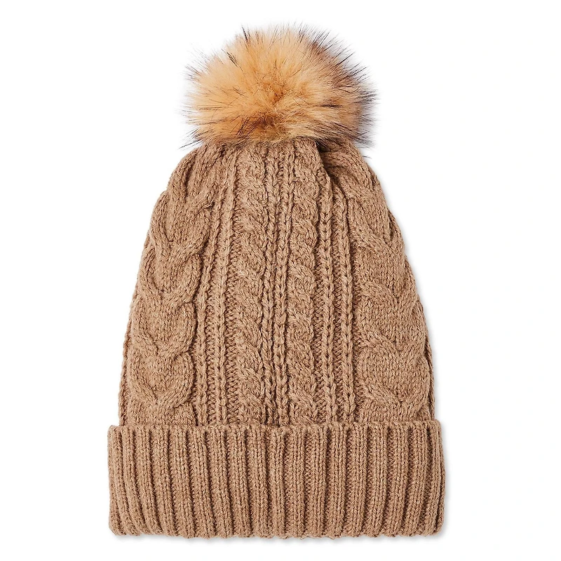 Tuque en maille torsadée Canadiana collection non genrée pour adultes Taille unique