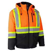 Forcefield Hi-Vis Aviator Lined Bomber Jacket - Orange
