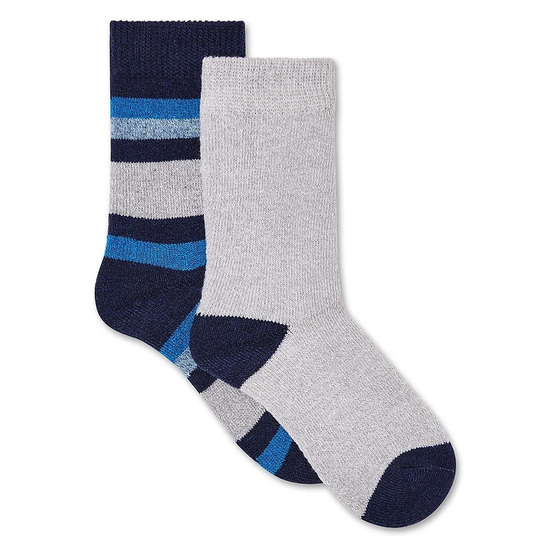 Athletic Works Boys' Thermal Crew Socks 2-Pack