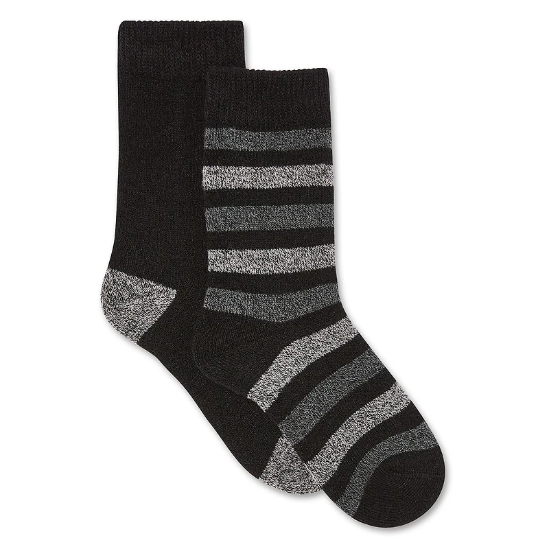 Lot de 2 paires de mi-chaussettes isothermes Athletic Works pour garçons