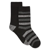 Lot de 2 paires de mi-chaussettes isothermes Athletic Works pour garçons