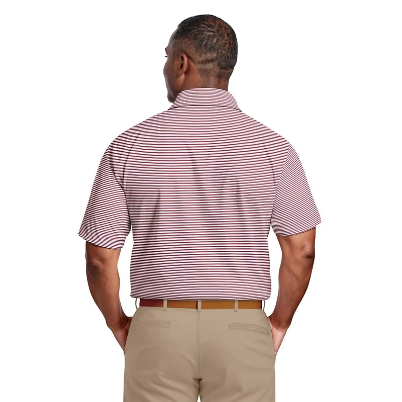 PGA Tour Course Essentials Men's Fine Line Feeder Stripe Polo