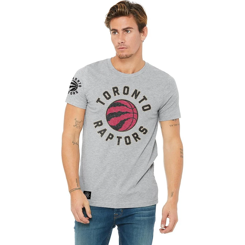 Licensed NBA Toronto Raptors Basketball Men's Grey Short Sleeve T-Shirt