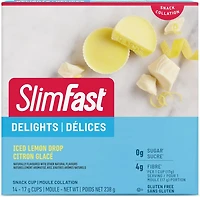 SlimFast Keto Bomb Snacks, 14x17g Iced Lemon Drop Cups Per Box, 239 Grams