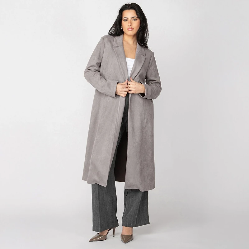 Devoted midi-length buttoned blazer
