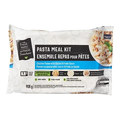 Your Fresh Market Chicken Penne With Bacon Alfredo Sauce Pasta Meal Kit, 908 g