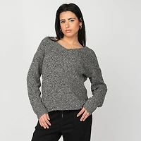 Devoted Long Sleeve Beveled Hem Sweater