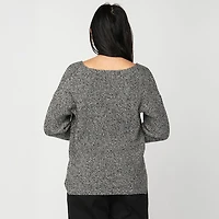 Devoted Long Sleeve Beveled Hem Sweater