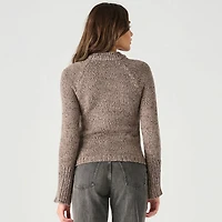 Devoted long sleeve diagonal buttoned sweater