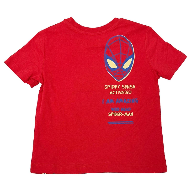 T-shirt à manches courtes Marvel Awesome Spidey pour tout-petits garçons