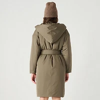 Devoted Trench-coat matelassé à capuche et ceinture
