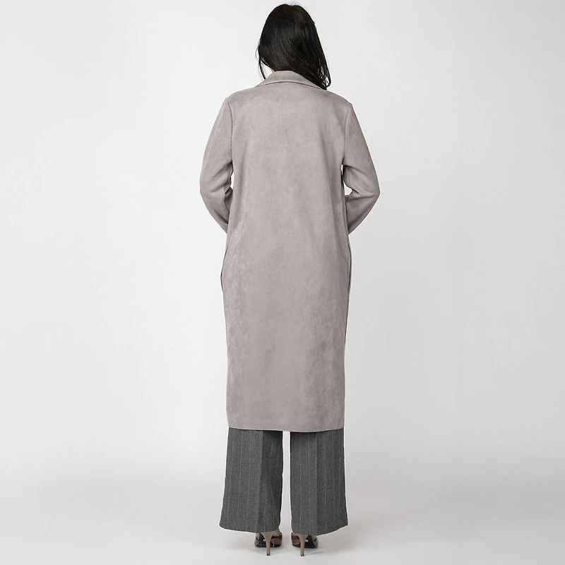 Devoted midi-length buttoned blazer