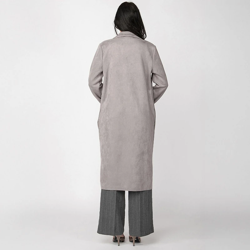 Devoted midi-length buttoned blazer