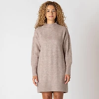 Devoted robe-pull à manches longues, col montant et larges côtes