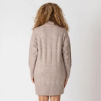 Devoted robe-pull à manches longues, col montant et larges côtes