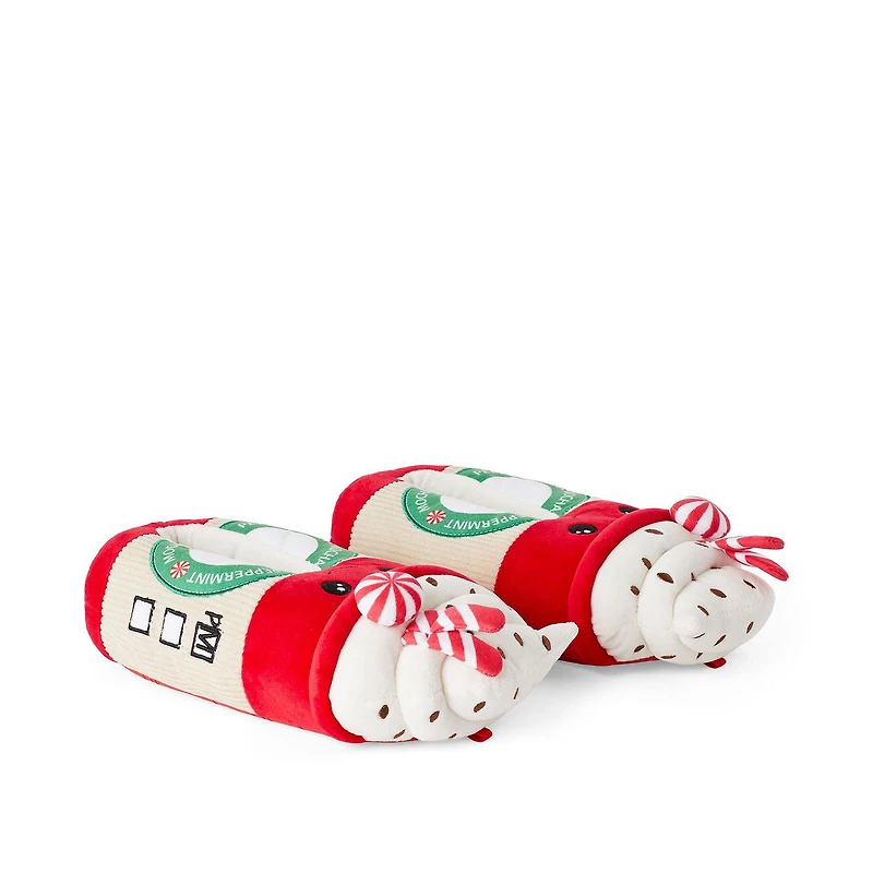 Time and Tru Women's Holiday Drink Slippers