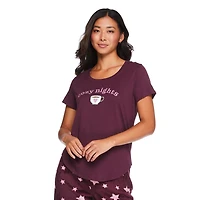 T-shirt de nuit à encolure dégagée George pour femmes