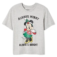 T-shirt à manches courtes Minnie Mouse Disney pour filles