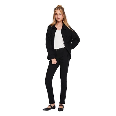 My Sister's Closet Girls' Snap Front Studded Shacket