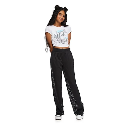 My Sister's Closet Girls' Side Ruched Graphic Tee