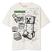 T-shirt à manches courtes Minecraft pour garçons Tailles TP–TG