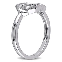 Miabella 1/10 Carat T.W. Diamond Sterling Silver Infinity Heart Ring