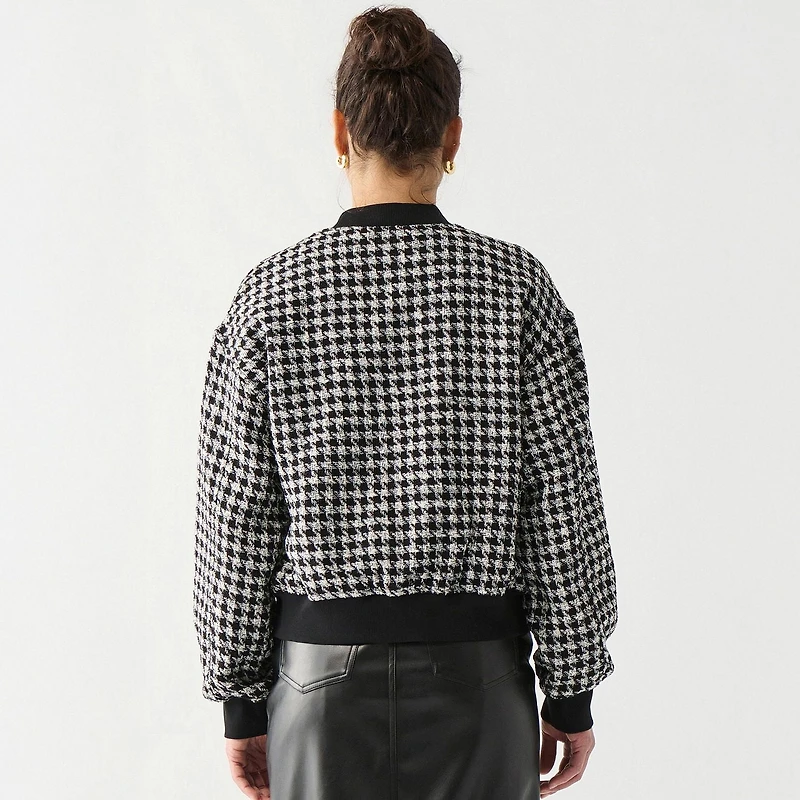 Devoted veste bomber à motif pied-de-poule