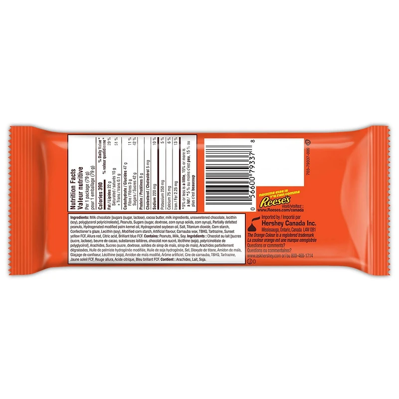 Barres Grand moule REESE remplies de PIECES, grand format 79g