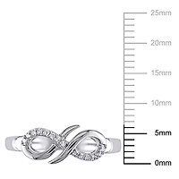 Miabella Diamond-Accent Sterling Silver Infinity Ring