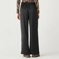 Devoted high-waisted satin wide-leg pants