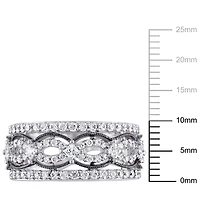 Miabella 3-2/5 Carat T.G.W. Cubic Zirconia Sterling Silver Ring