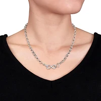 Ensemble de collier et de bracelet infini Miabella avec diamants 1/5 CT poids total en argent sterling