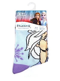 Paquets de trois chaussettes imprimées pour les filles de Frozen 2 Taille 10-13