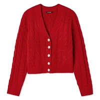 George Women's Boxy Cable Knit Cardigan, Sizes XS-XXL