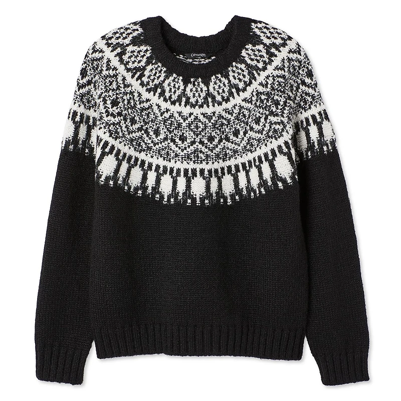 George Women's Fair Isle Sweater, Sizes XS-XXL