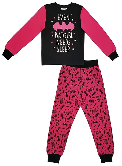 Batman Ensemble de pyjama 2 pièces à manches longues pour fille