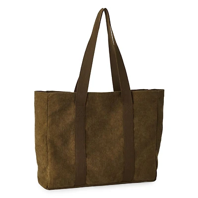 Time and Tru Women's Corduroy Tote Bag, One Size