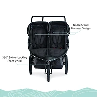 Poussette de Jogging  Revolution Flex 3.0 Duallie, Graphite Black de BOB Gear