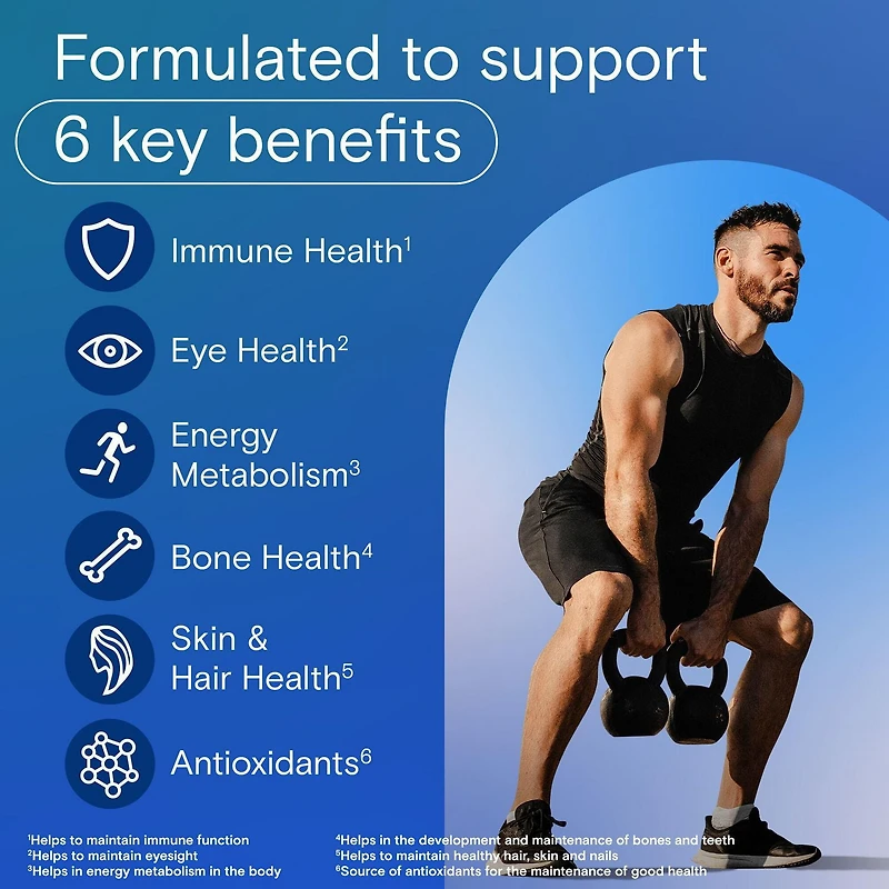 Gummies multivitamines One A Day pour hommes – Gummies multivitamines quotidiennes pour hommes avec des vitamines A, C D et E et du zinc, biotine, et sélénium