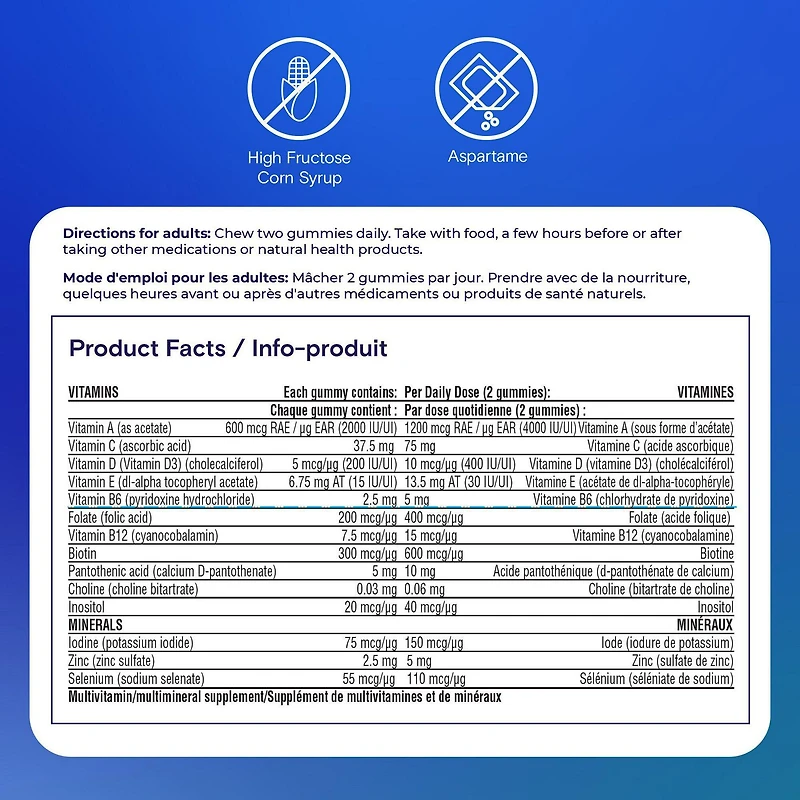 Gummies multivitamines One A Day pour hommes – Gummies multivitamines quotidiennes pour hommes avec des vitamines A, C D et E et du zinc, biotine, et sélénium